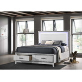 ACME Haiden LED & White Finish Haiden Queen Bed Model BD01425Q